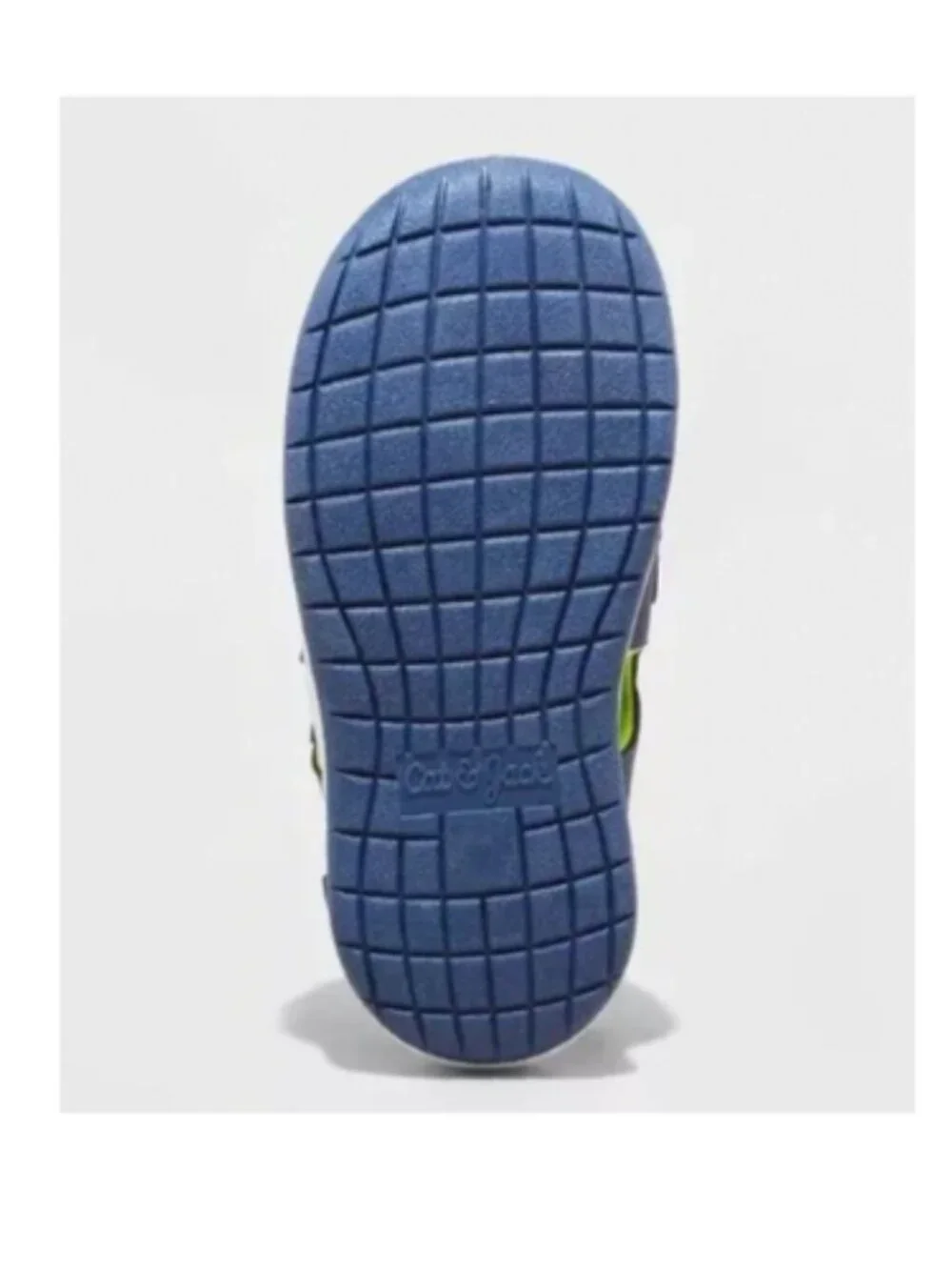 Cat & Jack Hank Boys Closed Toe Sandals Blue Lime Hook & Loop Summer Size 12